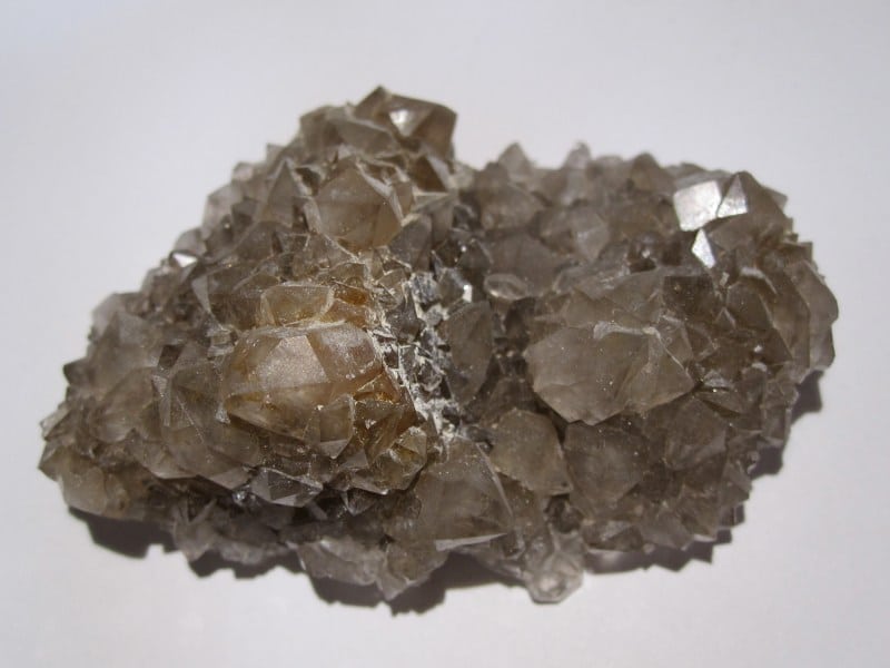 Quartz fumé sur fluorine, Maxonchamp, Vosges.