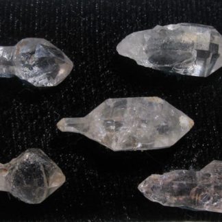 Lot de cinq quartz sceptres de septaria, Rémuzat, Drôme.