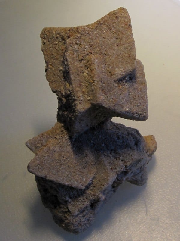 Grès pseudomorphose de macle de calcite, Cabrerets, Lot.