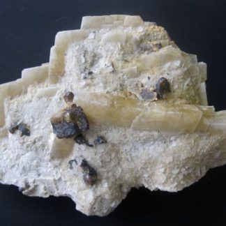 Blende (sphalérite) sur barytine (baryte), Baia Sprie, Maramures, Roumanie.