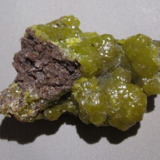 Pyromorphite verte, La Vidale, Asprières, Aveyron.