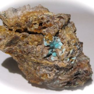 Aurichalcite, mine de La Vidale, Asprières, Aveyron.