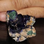 Azurite variété chessylite, Chessy-les-Mines, Rhône.