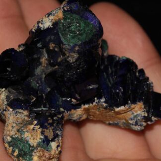 Azurite variété chessylite, Chessy-les-Mines, Rhône.