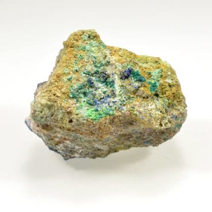 Azurite et conichalcite, Hubac de Jourdan, Alpes-Maritimes.