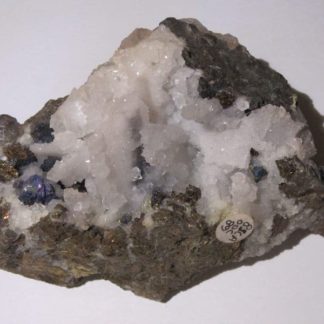 Chalcopyrite et quartz, mine du Burc, Tarn.