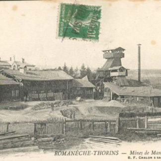 Carte Postale ancienne (CPA) : "Romanèche-Thorins, mines de manganèse".