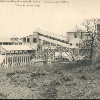 Carte Postale Ancienne (CPA) : "Mines de la Bellière (or), Saint-Pierre-Montlimart, Maine-et-Loire. Usine de traitement".