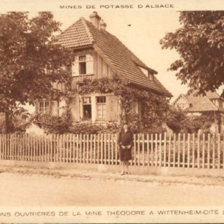 Carte Postale Ancienne (CPA) : "Mines de potasse d'Alsace, mine Théodore à Wittenheim (68)".
