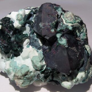 Cuprite sur malachite, Mashamba, Katanga, Congo.