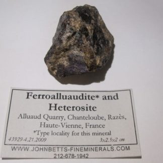 Ferroalluaudite et hétérosite, Chanteloube, Razès, Haute-Vienne, Limousin.