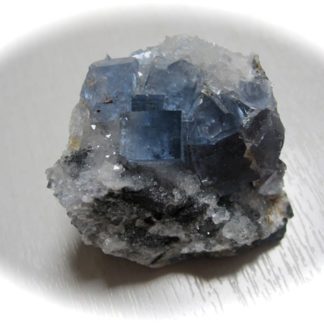 Fluorine bleue de la mine du Burg (Burc), Tarn.