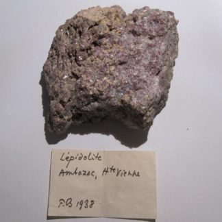 Lépidolite, Ambazac, Haute-Vienne, Limousin.