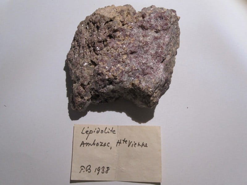 Lépidolite, Ambazac, Haute Vienne, Limousin.