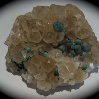Concrétions de malachite sur quartz, Bouche-Payrol à Brusque (Av