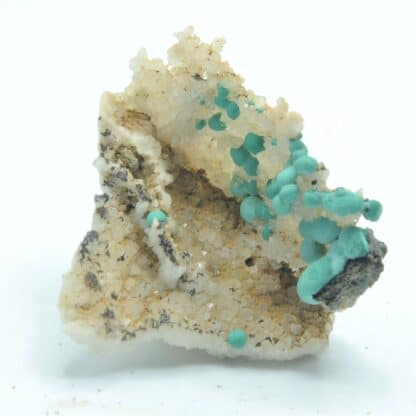 Malachite sur Quartz, Bouche-Payrol, Brusque, Aveyron.