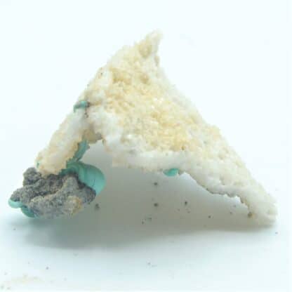 Malachite sur Quartz, Bouche-Payrol, Brusque, Aveyron.