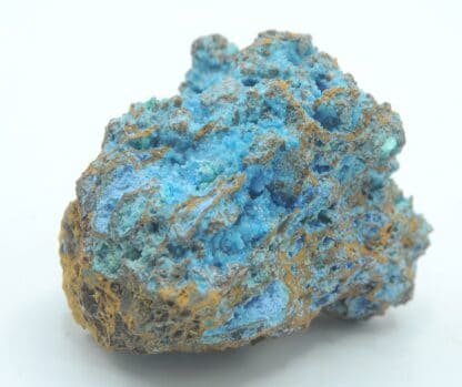 Cyanotrichite et Chrysocolle, Salsigne, Aude.