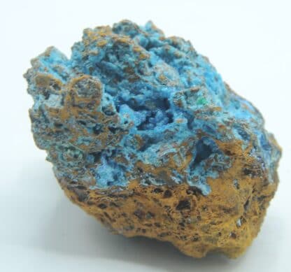 Cyanotrichite et Chrysocolle, Salsigne, Aude.