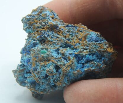 Cyanotrichite et Chrysocolle, Salsigne, Aude.