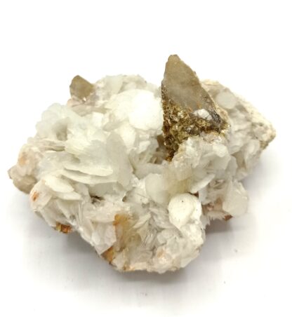 Calcite de pegmatite, Quartz et Muscovite, Carrière Menou, Saint-Salvy, Tarn.