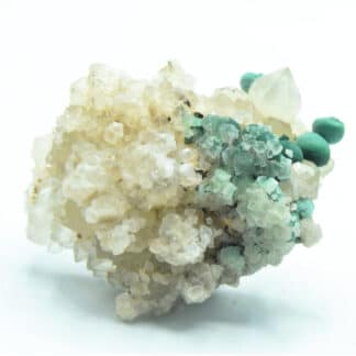 Malachite sur Quartz, Bouche-Payrol, Brusque, Aveyron.