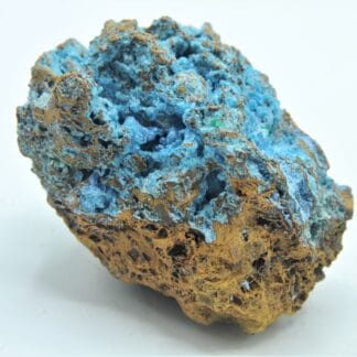 Cyanotrichite et Chrysocolle, Salsigne, Aude.