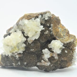 Calcite, Sidérite et Fluorine, carrière du Rivet, Peyrebrune, Tarn.