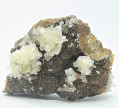 Calcite, Sidérite et Fluorine, carrière du Rivet, Peyrebrune, Tarn.