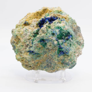 Azurite et malachite, mine de l'Hubac de Jourdan, Daluis, Alpes-Maritimes.