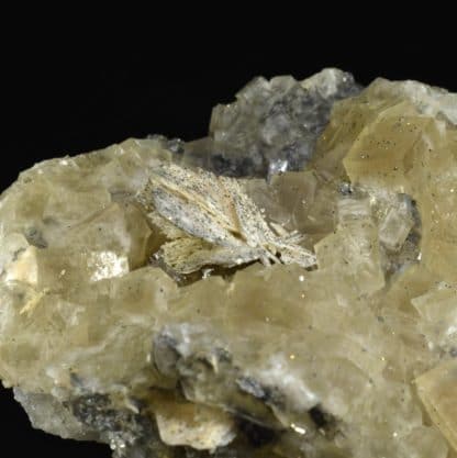 Barytine et fluorine, mine du Rossignol, Chaillac, Indre.