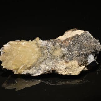 Calcite, galène et sphalérite (blende), Planioles, près de Figeac, Lot.