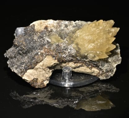 Calcite, galène et sphalérite (blende), Planioles, près de Figeac, Lot.