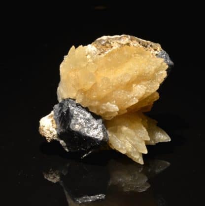 Calcite et Galène, mine de Planioles, Lot.