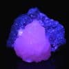 Calcite sur sidérite de Peyrebrune, Tarn. Fluorescente.