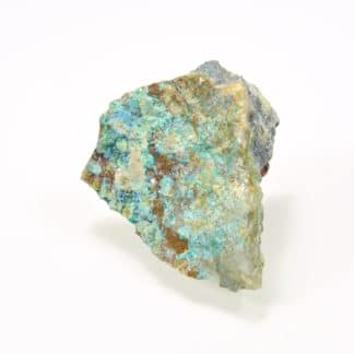 Chalcopyllite, parnauite, cyanotrichite, mine de Cap Garonne, Le Pradet, Var.