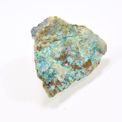 Chalcopyllite, parnauite, cyanotrichite, mine de Cap Garonne, Le Pradet, Var.