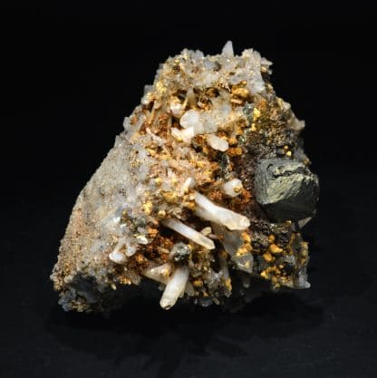 Chalcopyrite et quartz, Dalnegorsk, Sibérie, Russie.