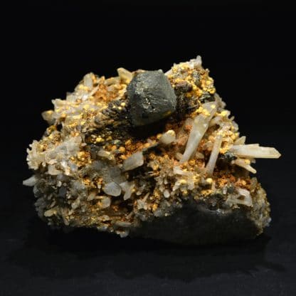 Chalcopyrite et quartz, Dalnegorsk, Sibérie, Russie.