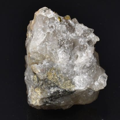 Chalcopyrite sur quartz, Laguépie, Tarn-et-Garonne.