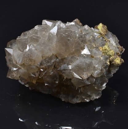 Chalcopyrite sur quartz, Laguépie, Tarn-et-Garonne.