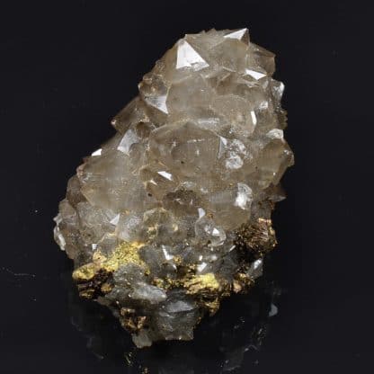 Chalcopyrite sur quartz, Laguépie, Tarn-et-Garonne.