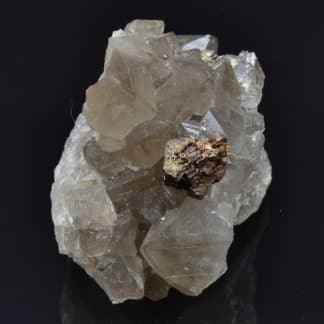 Chalcopyrite sur quartz, Laguépie, Tarn-et-Garonne.