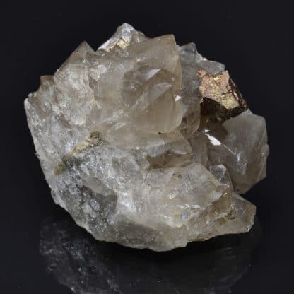 Chalcopyrite sur quartz, Laguépie, Tarn-et-Garonne.