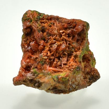 Crocoïte, embreyite, pyromorphite, Beresovsk, Oural, Russie.