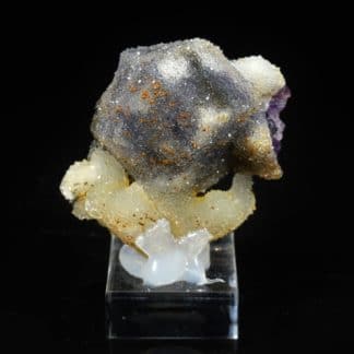 Fluorine, quartz, carrière du Pont des Bouyges, Moustier-Ventadour, Corrèze.