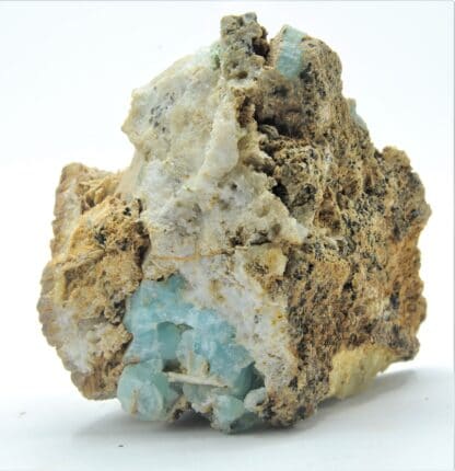 Hémimorphite bleue, Asprières, Aveyron.