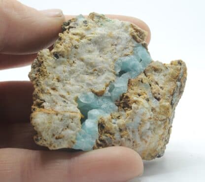 Hémimorphite bleue, Asprières, Aveyron.