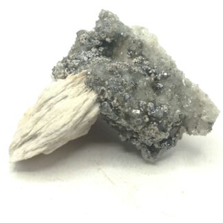 Galène, quartz et baryte de Mercoirol, Gard.