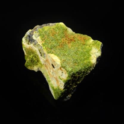 Pyromorphite verte sur galène, L'Argentolle, Saint-Prix, Saône-et-Loire.